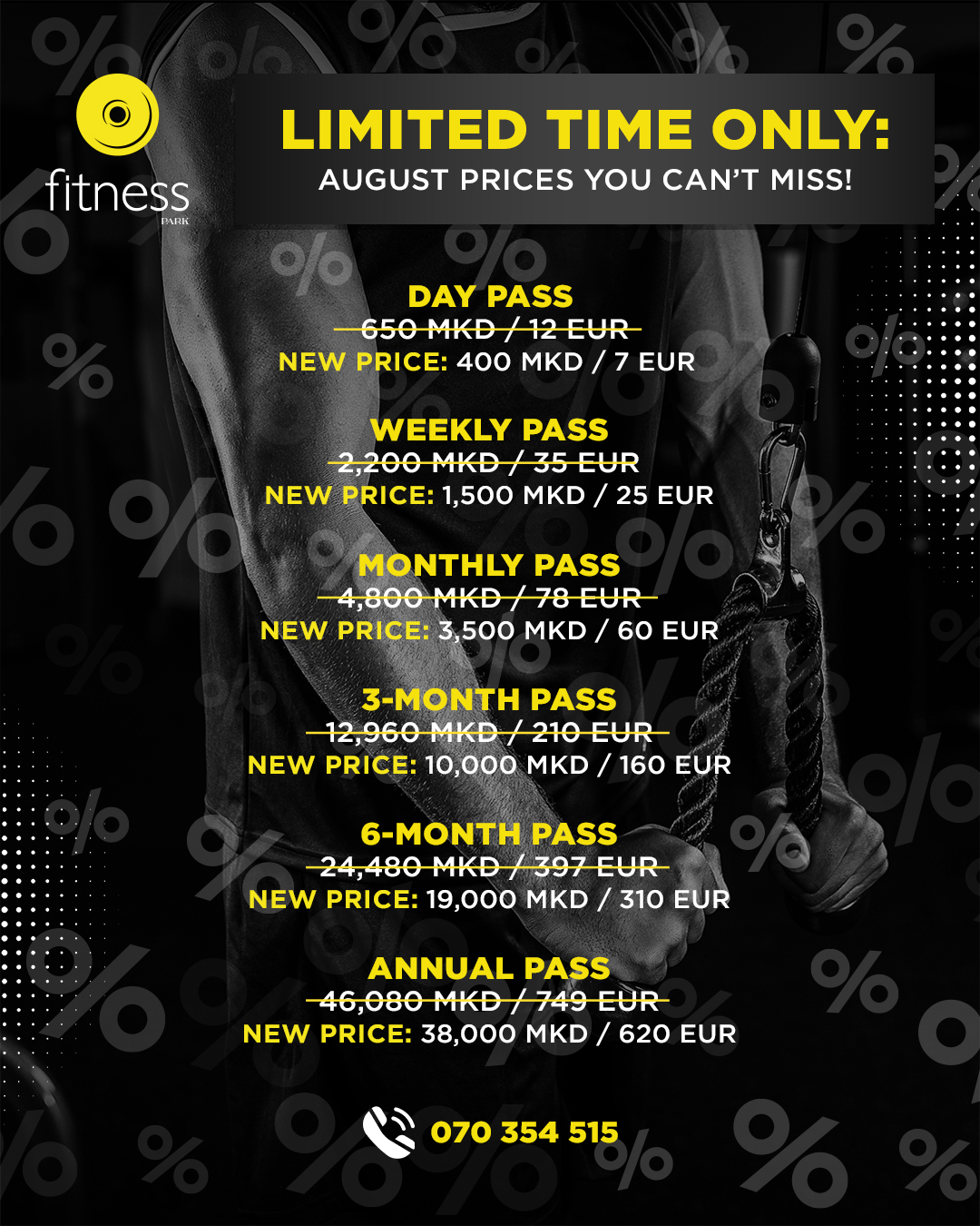 August Deals You Can’t Miss at Fitness Park!