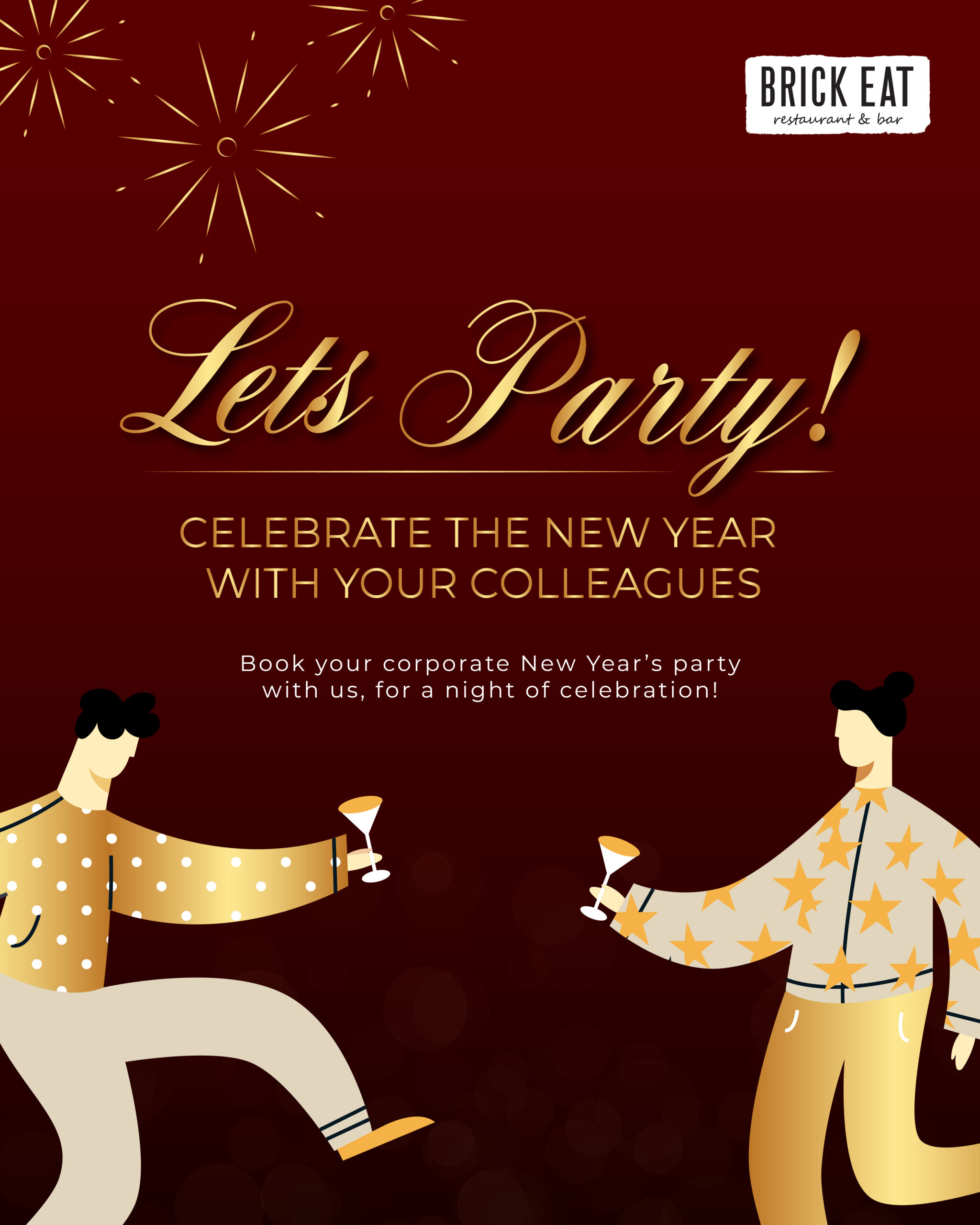 Celebrate the New Year with Your Team at Brick Eat